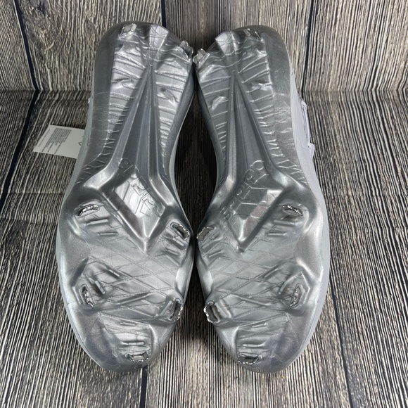 adidas Adizero Afterburner 8 Grey/Silver/White Metal Baseball Mens H00979 - Picture 2 of 8